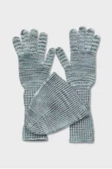 Striped Hat and Gloves Set
