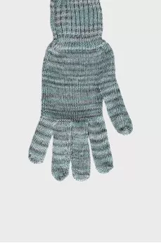 Striped Hat and Gloves Set