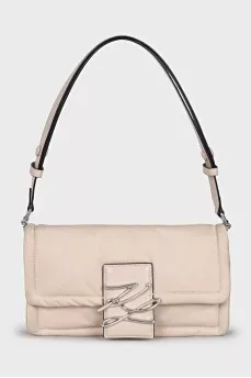 Textile bag with a silver logo
