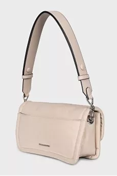 Textile bag with a silver logo