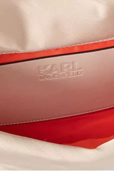 Textile bag with a silver logo