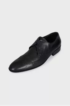 Men's leather shoes with perforation