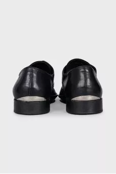 Men's leather shoes with perforation
