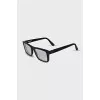 Black framed prescription glasses