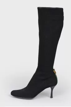 Textile boots with semicircular toe