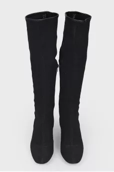 Textile boots with semicircular toe