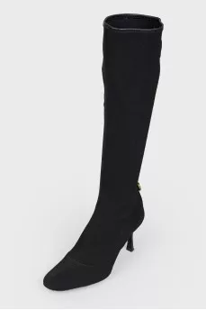 Textile boots with semicircular toe