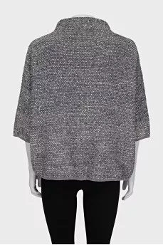Gray turtleneck sweater