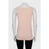 Pink straight-cut T-shirt