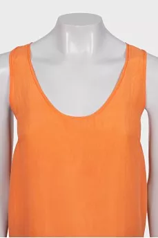 Orange silk T-shirt