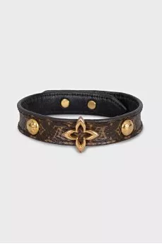 Monogrammed canvas bracelet