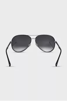 Aviator sunglasses with textile inserts
