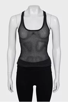 Perforated T-shirt with tag