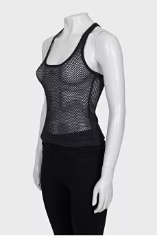 Perforated T-shirt with tag
