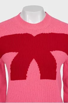Wool jumper with brand logo