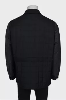 Men's gray quilted jacket