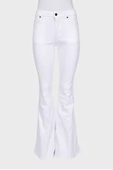 Mid-rise flared jeans