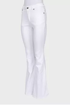 Mid-rise flared jeans