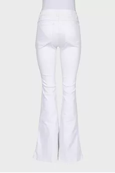 Mid-rise flared jeans
