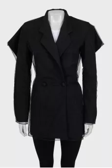 Black jacket with mesh