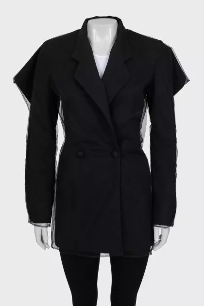 Black jacket with mesh