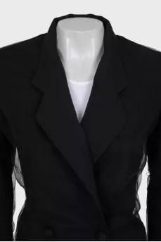 Black jacket with mesh