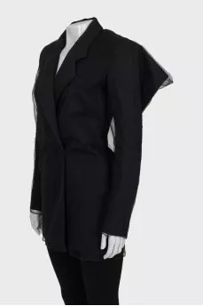 Black jacket with mesh