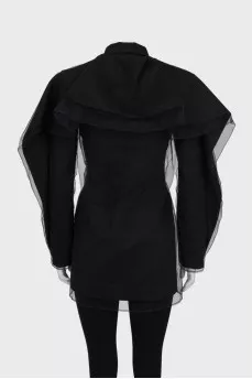 Black jacket with mesh