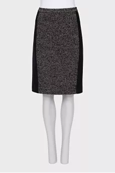 Straight skirt with a small print