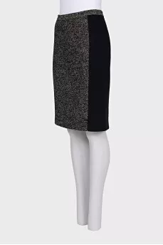 Straight skirt with a small print