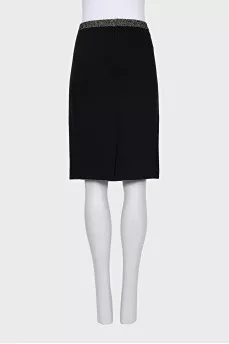 Straight skirt with a small print