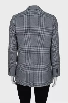 Printed button-down jacket