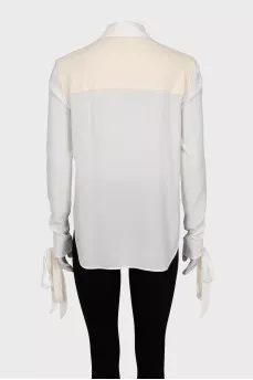 White blouse with ties