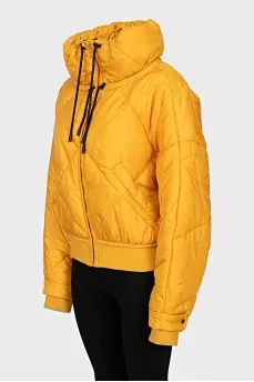 Yellow jacket with a high collar