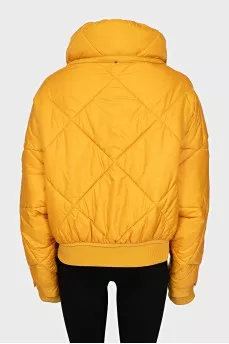 Yellow jacket with a high collar