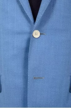 Blue jacket with tag
