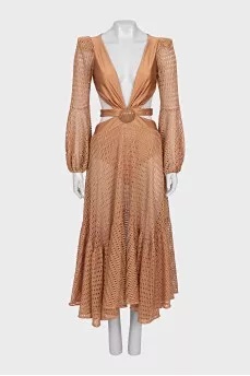 Perforated dress with open back