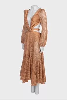 Perforated dress with open back