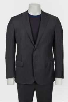 Small gray striped suit