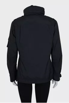 Black hooded jacket