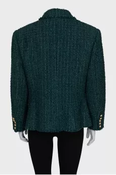 Fitted jacket with accent buttons