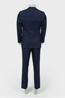 Dark blue men's wool suit
