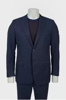 Dark blue men's wool suit