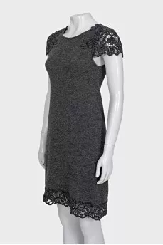 Gray dress with lace
