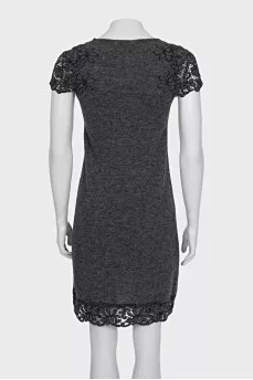 Gray dress with lace