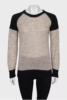 Brown straight-cut sweater