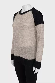 Brown straight-cut sweater