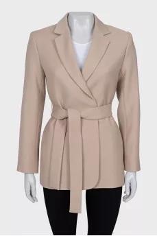 Wrap jacket with belt