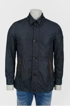 Jacket with leather inserts