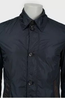 Jacket with leather inserts